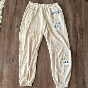 Trendy Beige Jogger Pants